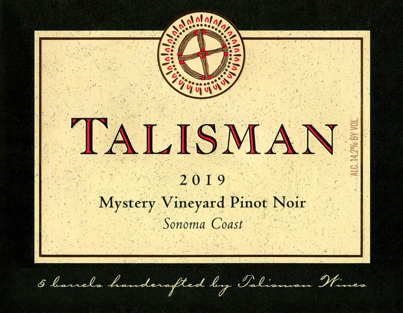 2019 Mystery Vineyard Pinot Noir, Sonoma Coast